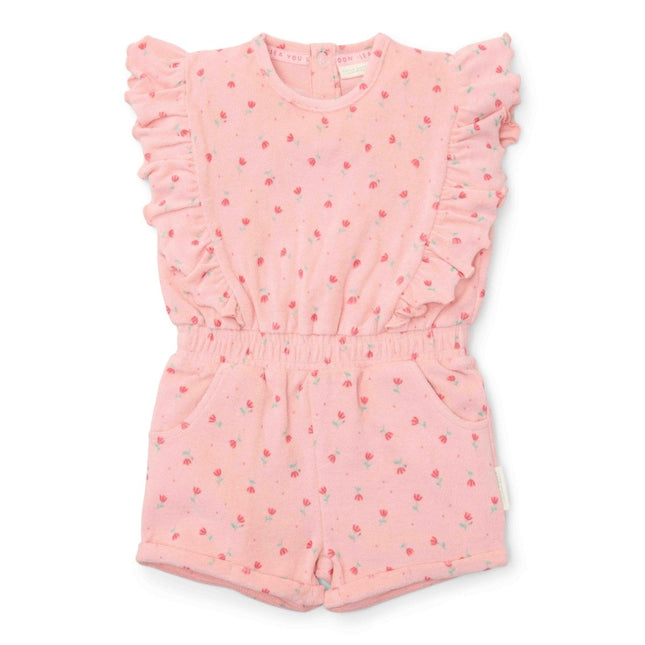 Little Dutch Baby Jumpsuit Sunny Flowers Blush Pink - Babywinkel - 8721122575406
