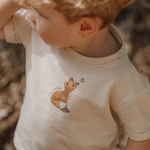 Little Dutch Baby Shirt Korte Mouw Birch Melange - Babywinkel - 8721122575659