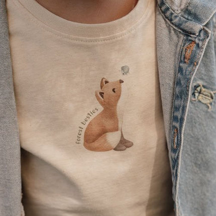 Little Dutch Baby Shirt Korte Mouw Birch Melange - Babywinkel - 8721122575659