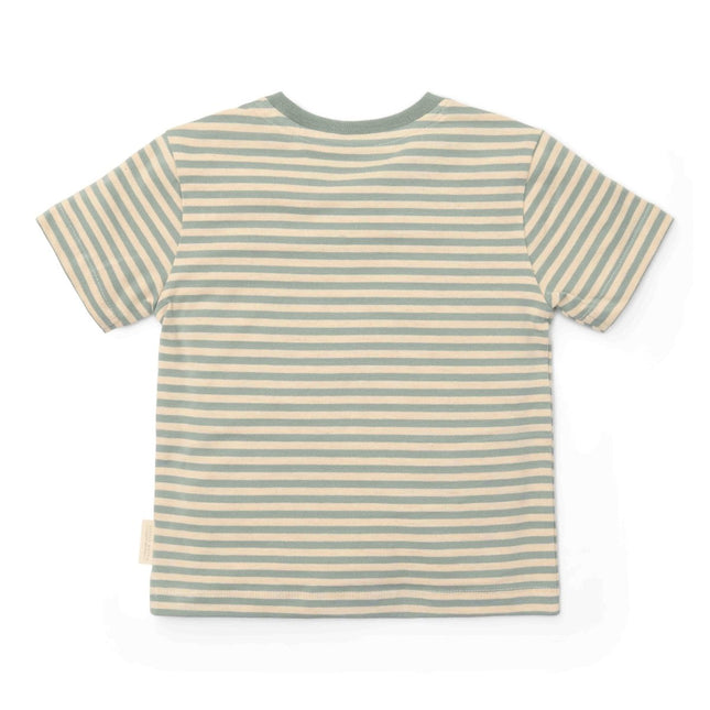 Little Dutch Baby Shirt Korte Mouw Forest Green Stripe - Babywinkel - 8721122575895