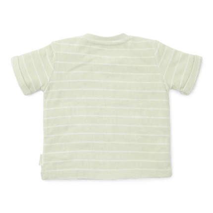 Little Dutch Baby Shirt Korte Mouwen Badstof Farm Green Stripes - Little Dutch - Babywinkel - 8720847025487