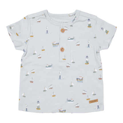 Little Dutch Baby Shirt Korte Mouwen Sailors Bay Blue - Little Dutch - Babywinkel - 8720847020840
