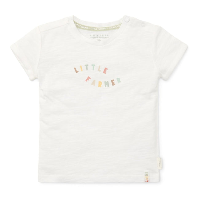 Little Dutch Baby Shirt Korten Mouwen Off White Little Farmer - Little Dutch - Babywinkel - 8720847025425