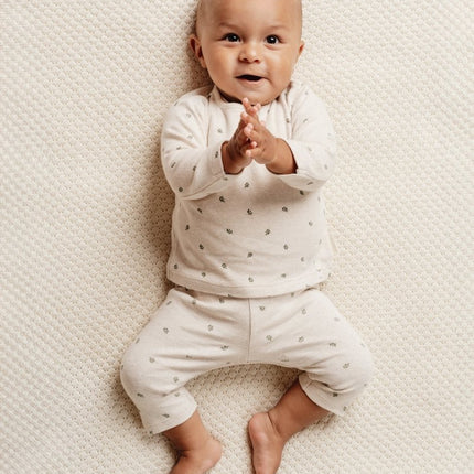 Little Dutch Baby Shirt Lange Mouw Green Leaves - Little Dutch - Babywinkel - 8720986873710