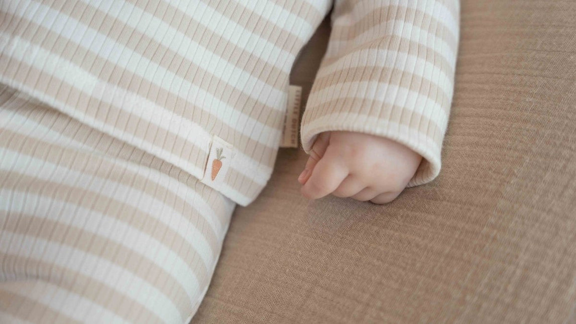 Little Dutch Baby Shirt Lange Mouwen Stripe Sand/White - Little Dutch - Babywinkel - 8720847028242
