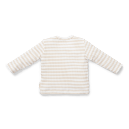 Little Dutch Baby Shirt Lange Mouwen Stripe Sand/White - Little Dutch - Babywinkel - 8720847028242
