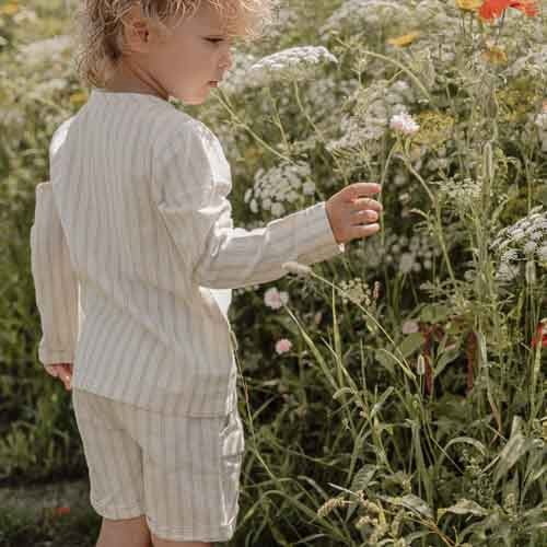 Little Dutch Babyblouse Forest Green Stripe Lange Mouw - Babywinkel - 8721122576250