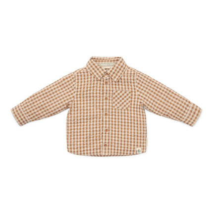 Little Dutch Babyblouse Winter Brown Check Boys - Little Dutch - Babywinkel - 8720986876582