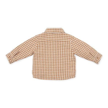 Little Dutch Babyblouse Winter Brown Check Boys - Little Dutch - Babywinkel - 8720986876582