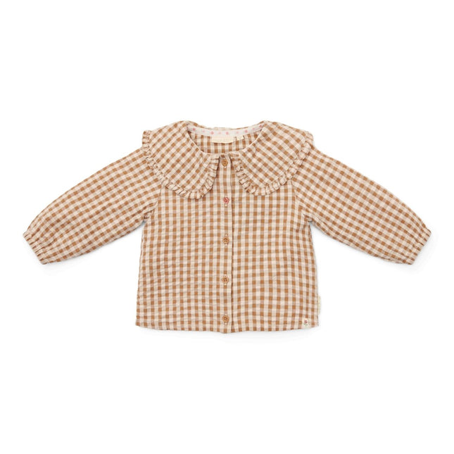 Little Dutch Babyblouse Winter Brown Check Girls - Little Dutch - Babywinkel - 8720986874915