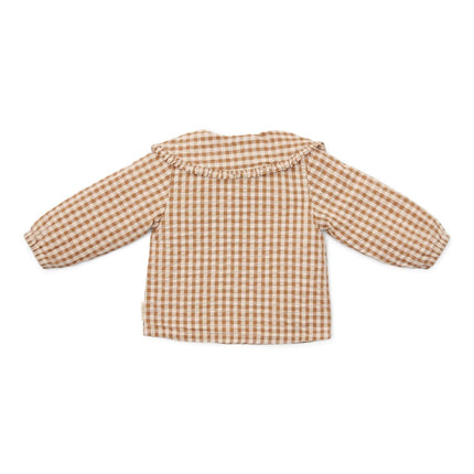 Little Dutch Babyblouse Winter Brown Check Girls - Little Dutch - Babywinkel - 8720986874915