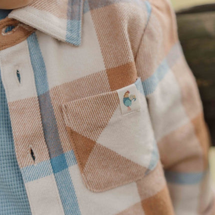Little Dutch Babyblouse Winter Ice Blue Check Boys - Little Dutch - Babywinkel - 8720986876643