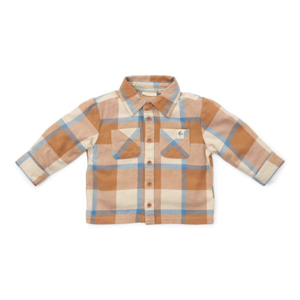 Little Dutch Babyblouse Winter Ice Blue Check Boys - Little Dutch - Babywinkel - 8720986876643