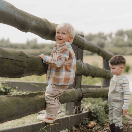 Little Dutch Babyblouse Winter Ice Blue Check Boys - Little Dutch - Babywinkel - 8720986876643