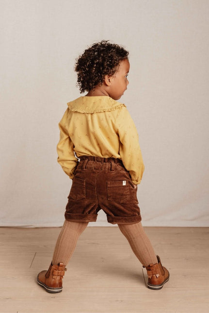 Little Dutch Babyblouse Winter Warm Yellow Blooming Flower Girls - Little Dutch - Babywinkel - 8720986874854