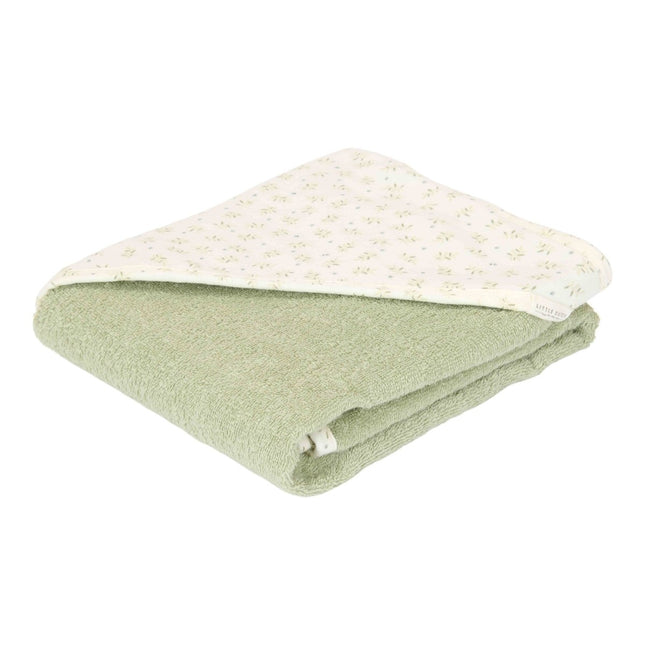 Little Dutch Badcape Baby Blueberry Leaves 100X100Cm - Little Dutch - Babywinkel - 8721122570388
