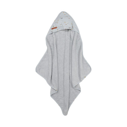Little Dutch Badcape Baby Sailors Bay Blue 100x100cm - Little Dutch - Babywinkel - 8718734812425