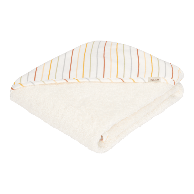 Little Dutch Badcape Baby Vintage Sunny Stripes 100x100cm - Little Dutch - Babywinkel - 8718734812449