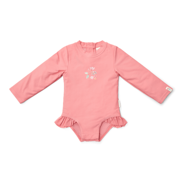 Little Dutch Badpak Kind Sunny Flowers Rouge Lange Mouwen - Babywinkel - 8721122574676
