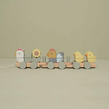 Little Dutch Blokkentrein Kip Little Farm - Little Dutch - Babywinkel - 8713291771352