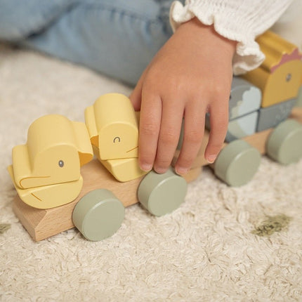 Little Dutch Blokkentrein Kip Little Farm - Little Dutch - Babywinkel - 8713291771352