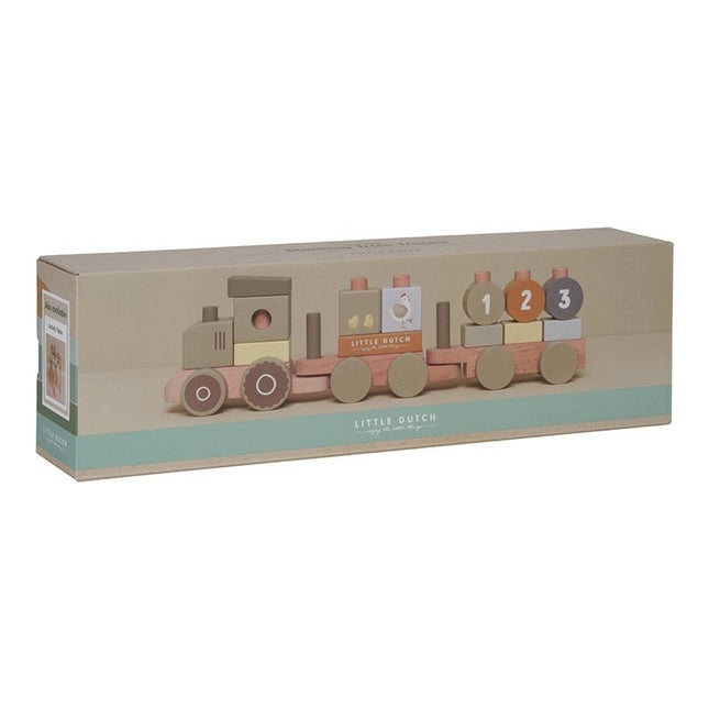 Little Dutch Blokkentrein Tractor Little Farm koop je bij Babywinkel