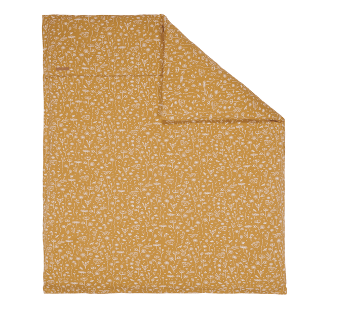 Little Dutch Dekbedovertrek Wieg Wild Flowers Ochre koop je bij Babywinkel