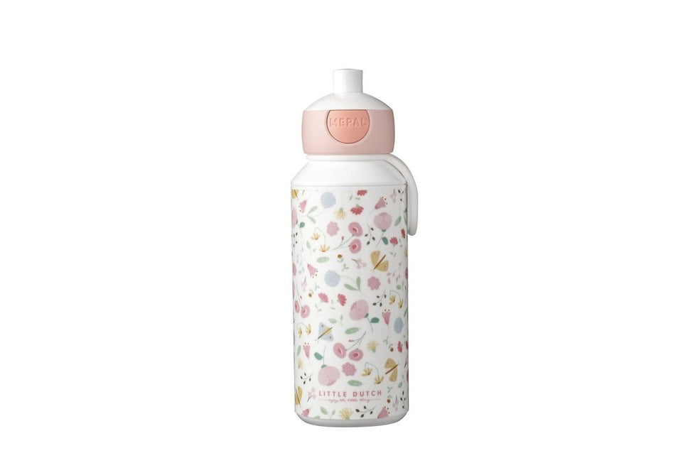 Little Dutch Drinkfles Pop - Up Campus 400ml Flowers & Butterflies - Little Dutch - Babywinkel - 8720294016472