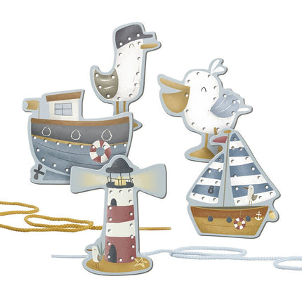 Little Dutch Educatief Speelgoed Rijgkaarten Sailors Bay - Little Dutch - Babywinkel - 8714274120716
