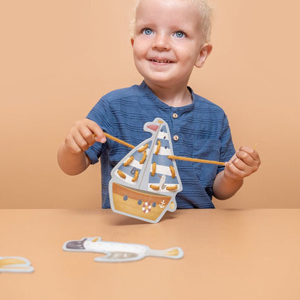 Little Dutch Educatief Speelgoed Rijgkaarten Sailors Bay - Little Dutch - Babywinkel - 8714274120716