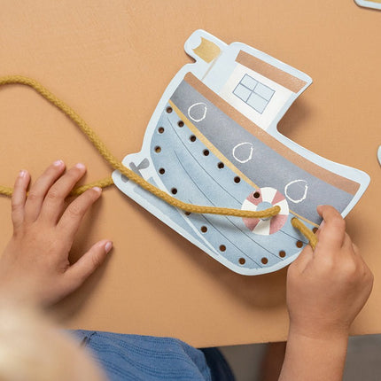 Little Dutch Educatief Speelgoed Rijgkaarten Sailors Bay - Little Dutch - Babywinkel - 8714274120716