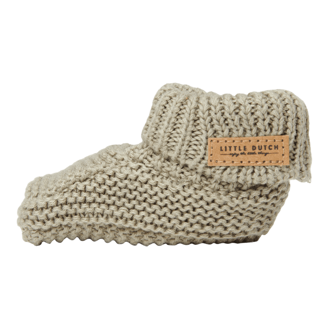 Little Dutch Gebreide Babyslofjes Olive - Little Dutch - Babywinkel - 8720168538710