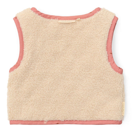 Little Dutch Giletje Winter Omkeerbaar Sand/Warm Rose Blooming Flower Girls - Little Dutch - Babywinkel - 8720986875394