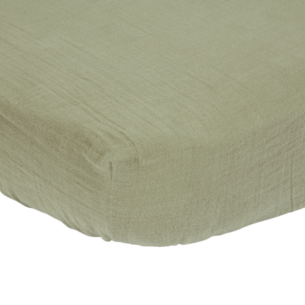 Little Dutch Hoeslaken Hydrofiel 70x140/150cm Olive - Little Dutch - Babywinkel - 8720847023957