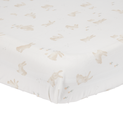 Little Dutch Hoeslaken Ledikant Wit Baby Bunny - Babywinkel - 8721122585887