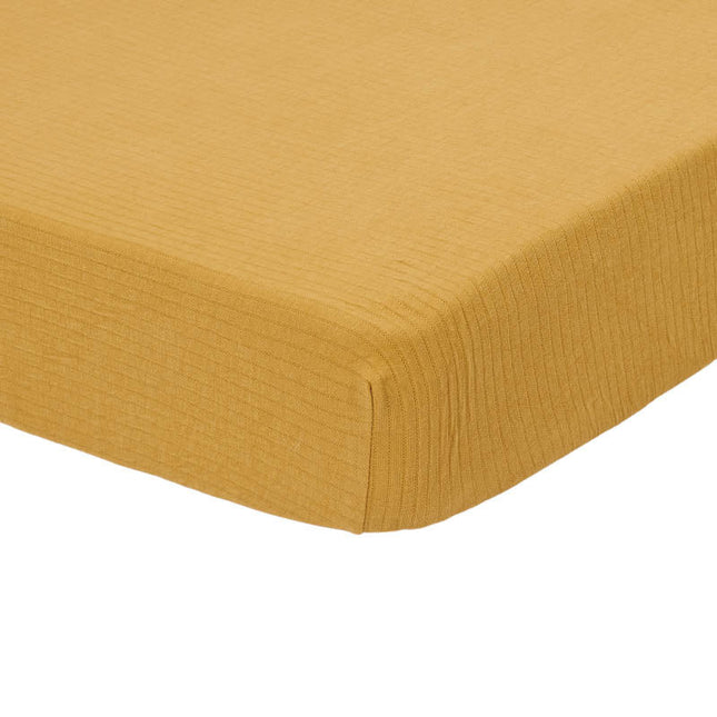 Little Dutch Hoeslaken Wieg Pure Ochre - Little Dutch - Babywinkel - 8719033018242