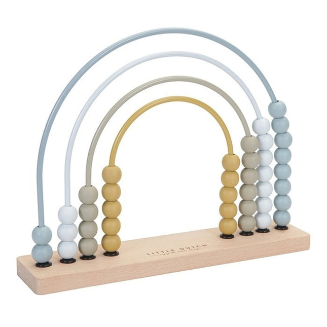 Little Dutch Houten Speelgoed Regenboog Telraam Blue - Little Dutch - Babywinkel - 8713291770324