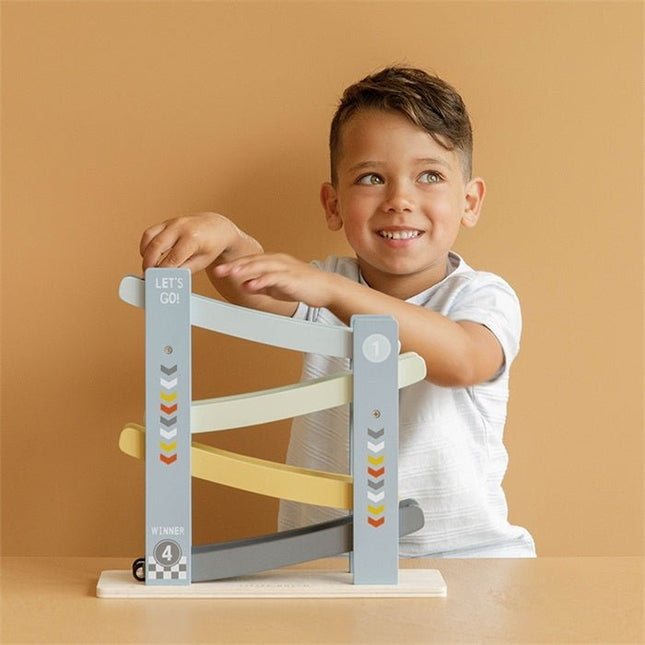 Little Dutch Houten Speelgoed Rollerbaan Cars - Little Dutch - Babywinkel - 8713291770089