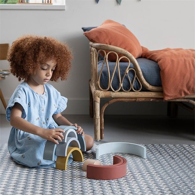 Little Dutch Houten Speelgoed Stapelaar Regenboog - Little Dutch - Babywinkel - 8713291447011