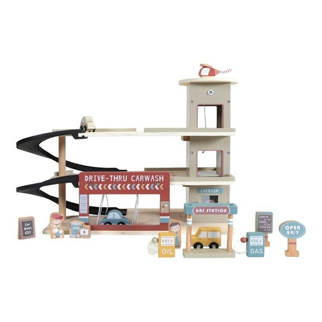 Little Dutch Houten Speelgoed Treinbaan Uitbreiding Garage - Little Dutch - Babywinkel - 8713291444911