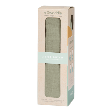 Little Dutch Hydrofiele Doek 120x120 Olive - Little Dutch - Babywinkel - 8720847024077