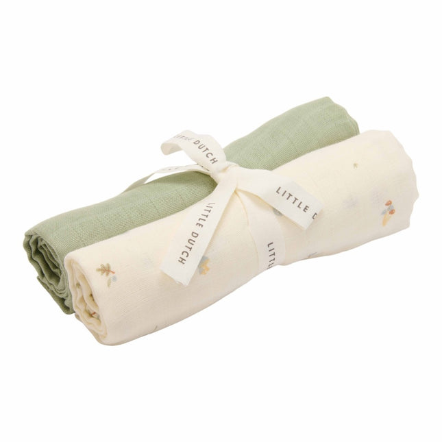 Little Dutch Hydrofiele Doek Forest Treasures & Sage 70X70Cm - Little Dutch - Babywinkel - 8720986879583