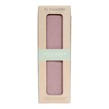 Little Dutch Hydrofiele Doek Pure Mauve 120x120 - Little Dutch - Babywinkel - 8718734812258