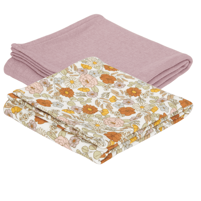 Little Dutch Hydrofiele Doek Vintage Little Flowers Pure Mauve 70x70cm - Little Dutch - Babywinkel - 8718734810254