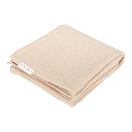Little Dutch Inbakerdoek Set Hydrofiel 70x70 Baby Bunny Beige - Little Dutch - Babywinkel - 8720847024312