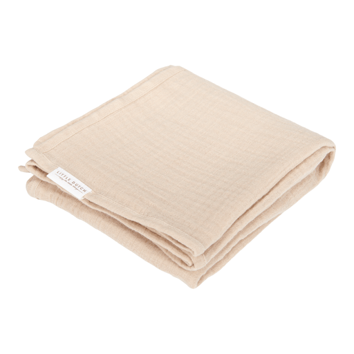 Little Dutch Inbakerdoek Set Hydrofiel 70x70 Baby Bunny Beige koop je bij Babywinkel