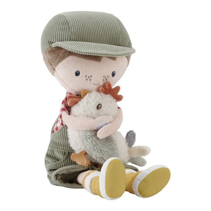 Little Dutch Knuffelpop Boer Jim met Kip 35cm - Little Dutch - Babywinkel - 8713291445635
