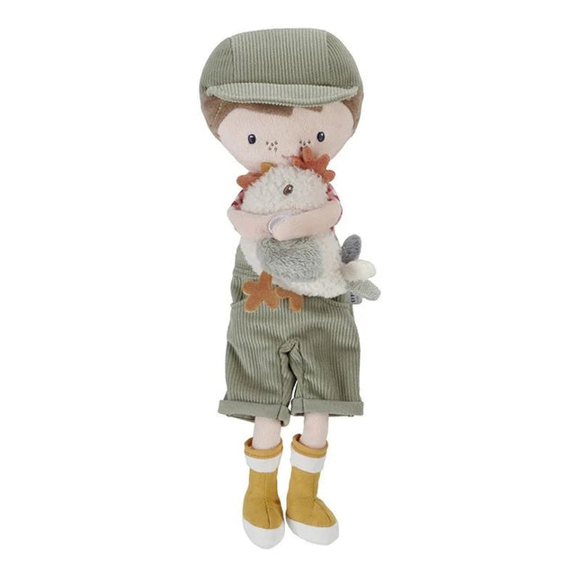 Little Dutch Knuffelpop Boer Jim met Kip 35cm - Little Dutch - Babywinkel - 8713291445635