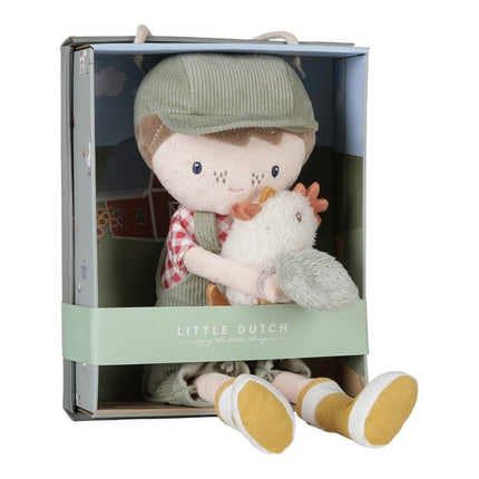Little Dutch Knuffelpop Boer Jim met Kip 35cm - Little Dutch - Babywinkel - 8713291445635