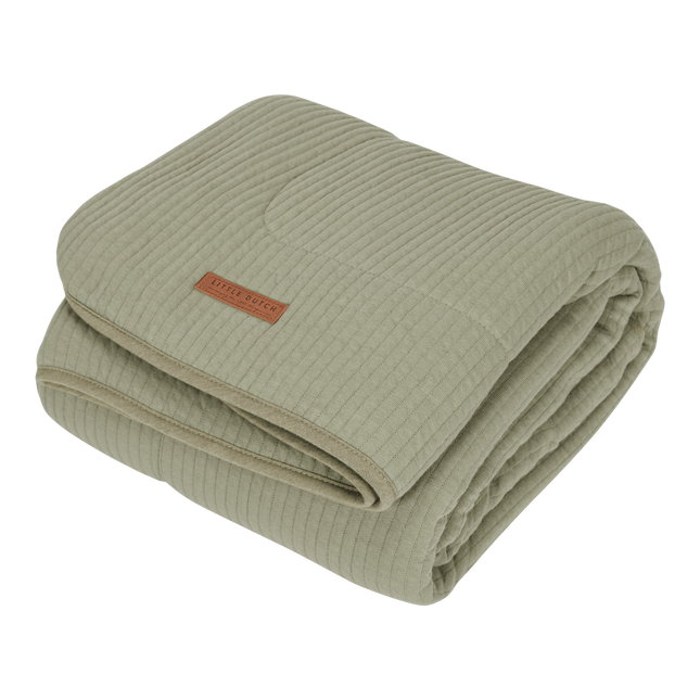 Little Dutch Ledikantdeken Pure Olive - Little Dutch - Babywinkel - 8719638748681